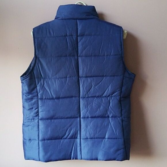 Daisey Fuentes Puffer Vest Blue New Warm Winter Vest - Picture 3 of 6